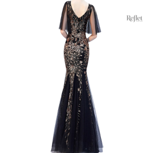 style glamour des années 20 en robe noire