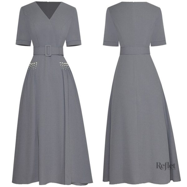 Robe vintage années 40 à manches longues