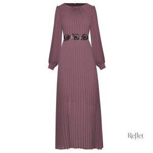 Robe longue années 50 élégante et vintage