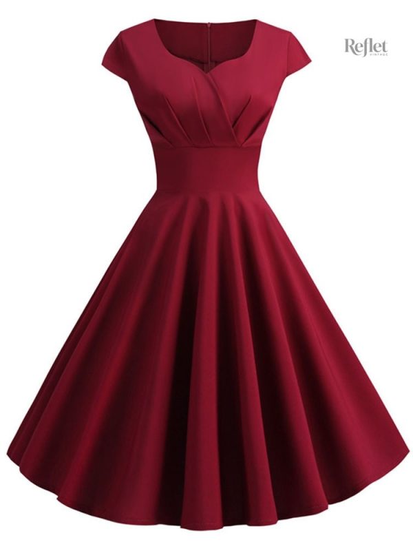 Robe à motifs années 60 pour femme