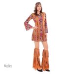 Robe Hippie Années 70 à motifs colorés