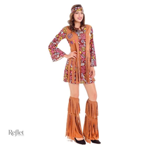 robe-annees-70-hippie-1 Robe Hippie Années 70 à motifs colorés