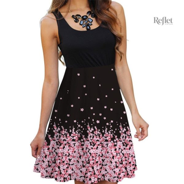 robe-annees-80-fleurs-1 Robe années 80 à fleurs