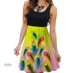 Robe années 80 à fleurs pour look rétro