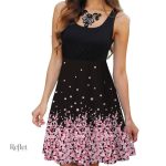 Robe années 80 à fleurs - vue 2