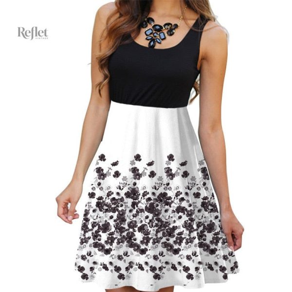 Robe années 80 avec découpe florale