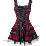 Robe rock années 80 en tissu coloré