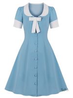 Robe avec nœud style années 50, élégante et rétro