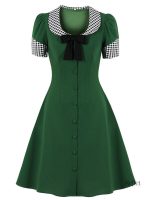 Robe année 50 à nœud, design vintage chic