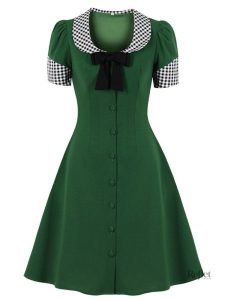 Robe année 50 à nœud, design vintage chic