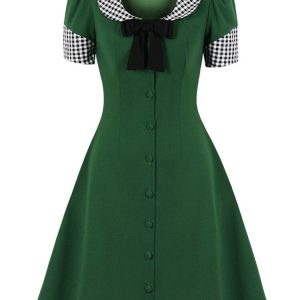 Robe année 50 à nœud, design vintage chic