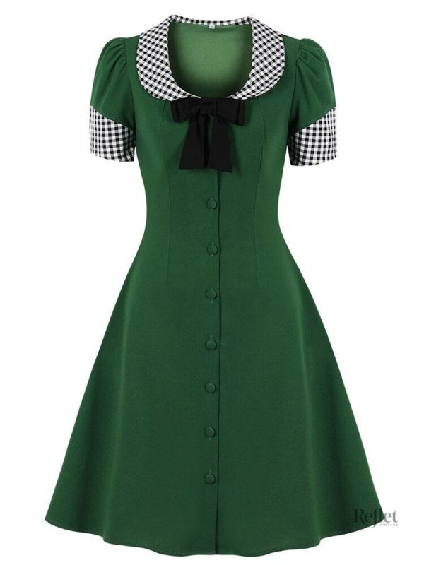 Robe année 50 à nœud, design vintage chic