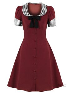 Robe rétro années 50, nœud stylé et féminin