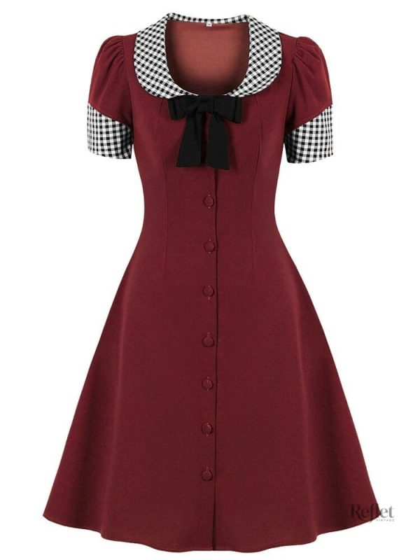 Robe rétro années 50, nœud stylé et féminin