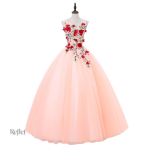 Robe de bal avec détails raffinés, style princesse chic