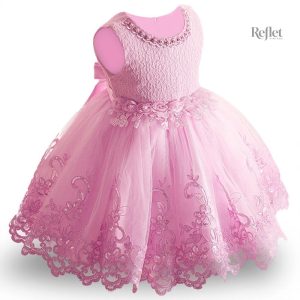 Robe de Baptême pour Bébé Fille, style Princesse