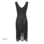 Robe rétro beige de style années 20