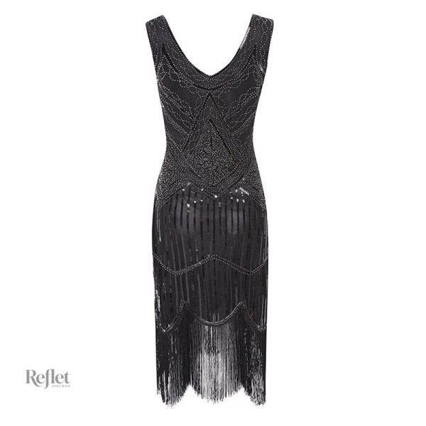 Robe rétro beige de style années 20