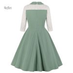 Robe années 40 chic, design bicolore élégant