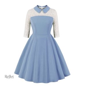 Robe rétro deux tons, style années 40