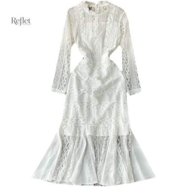 robe-blanche-annee-30-1 Robe blanche style années 30, élégante et vintage