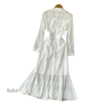 Robe blanche années 30, coupe classique et intemporelle