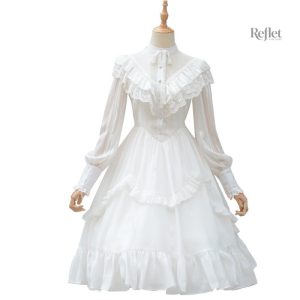 Robe blanche vintage style année 80