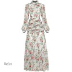 Robe blanche années 40 élégante et vintage