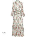 Design vintage robe blanche années 40
