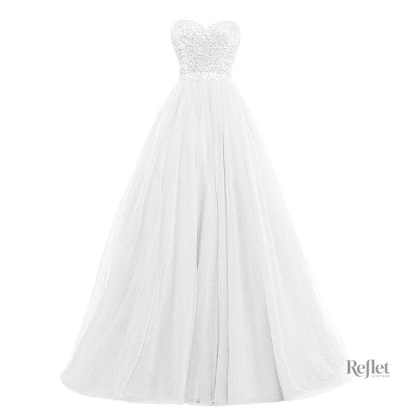 robe-blanche-de-princesse-1 Robe princesse blanche à manches pour un style féerique