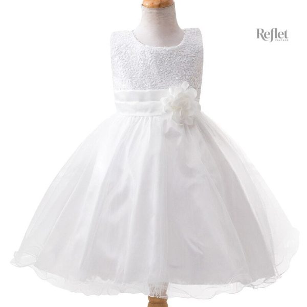 Robe Blanche pour Anniversaire Fille