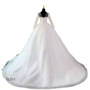 Robe Blanche Élégante pour Mariage