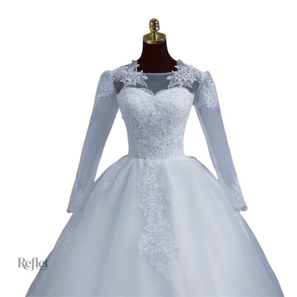 Robe de Mariée Blanche Femme Chic