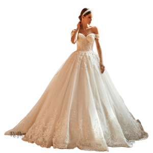 Robe blanche femme forme princesse élégante et raffinée
