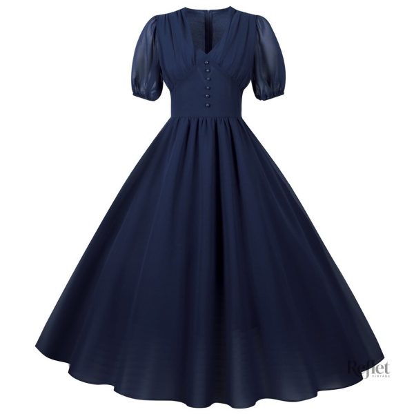 Robe d'inspiration années 50 en blanc pur