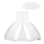 Robe élégante blanche avec détails princesses pour enfant