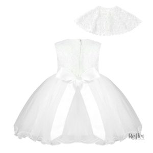 Robe élégante blanche avec détails princesses pour enfant
