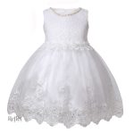 Robe Blanche Princesse pour Fille Baptême