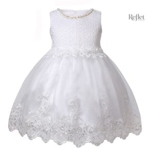 Robe Princesse Bébé en blanc pour cérémonie