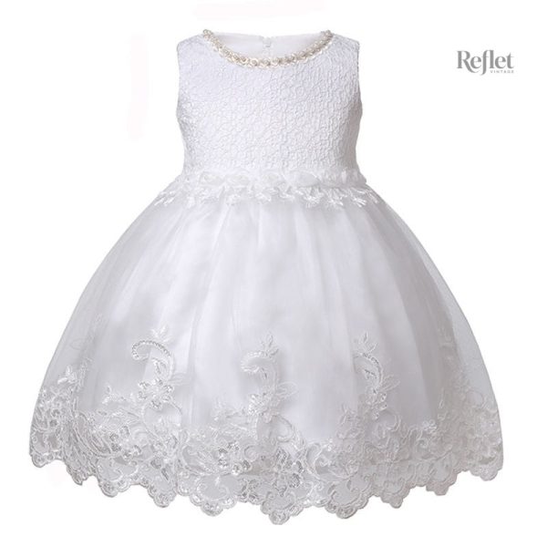 Robe Princesse Bébé en blanc pour cérémonie