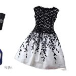 Robe blanche années 80, silhouette rétro féminine