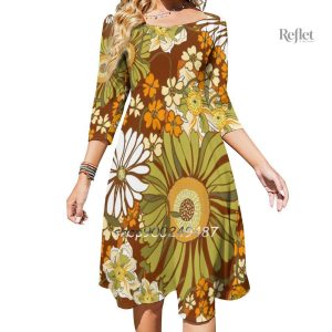 Robe d'été bohème, imprimé floral