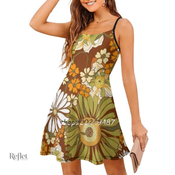 Robe fleurie style bohème 70