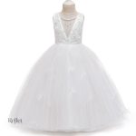 Robe bouffante pour petite fille en bleu