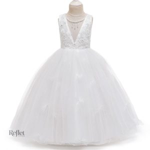 Robe bouffante pour petite fille en bleu
