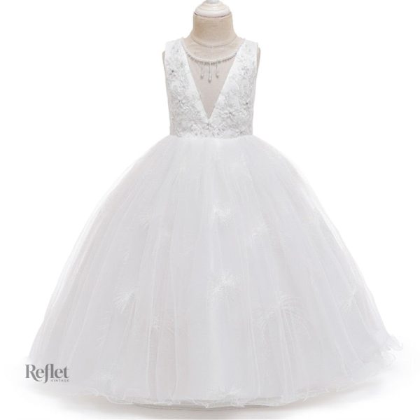 Robe bouffante pour petite fille en bleu