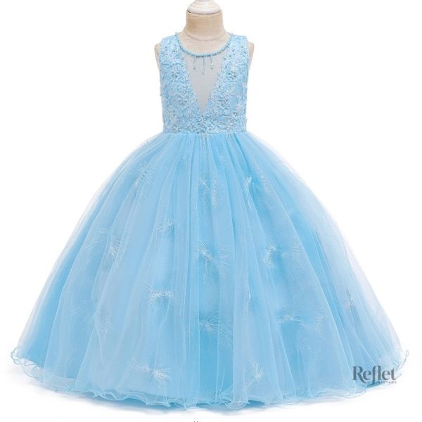 Vêtement festif bleu pour petite fille