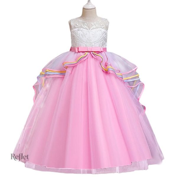 Robe Fille Brillante Style Princesse