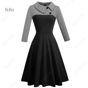 Robe rétro années 40 avec un look cabaret