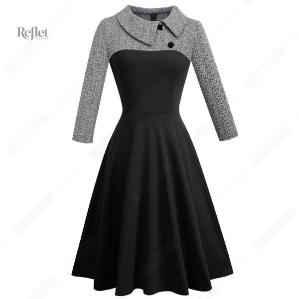 Robe rétro années 40 avec un look cabaret